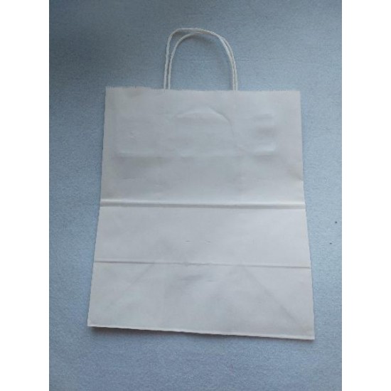 Крафт пакет 24х14х28 см белый, цена за 1 шт